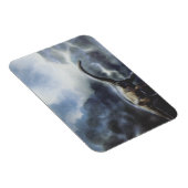 ビンテージ恐竜、バラパサウルスと嵐の雲 マグネット (右側)