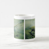 ビンテージ恐竜、ブラキオサウルスが海で泳ぐ コーヒーマグカップ (中央)