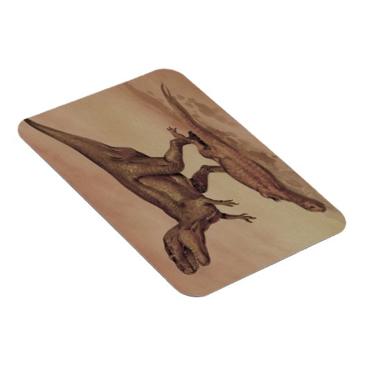 ビンテージ恐竜、肉食のギガノトサウルス マグネット (右側)