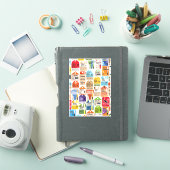 ビンテージ旅行チケットのパターン シール (iPadカバー)