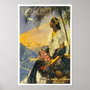 ビンテージ旅行ポスター ベラクルス ポスター