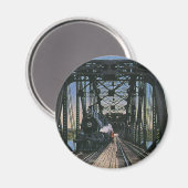 ビンテージ旅行輸送列車オンブリッジ マグネット (正面/裏面)