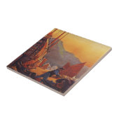 ビンテージ旅行、香港のジャンクス飛行機 タイル (側面)