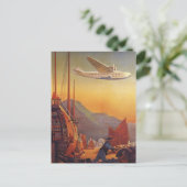 ビンテージ旅行、香港のジャンクス飛行機 ポストカード (スタンド正面)