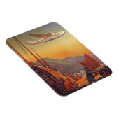 ビンテージ旅行、香港のジャンクス飛行機 マグネット (右側)