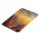 ビンテージ旅行、香港のジャンクス飛行機 マグネット (左側)