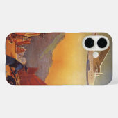 ビンテージ旅行、香港のジャンクス飛行機 Case-Mate iPhoneケース (裏面 (横))