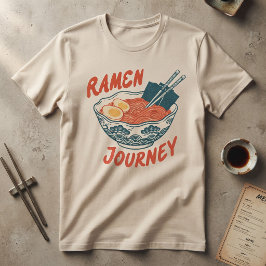 ビンテージ日本ラーメン旅丼Tシャツ Tシャツ