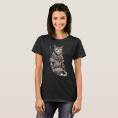 ビンテージ日本人サムライサバンナキャット Tシャツ (正面フル)