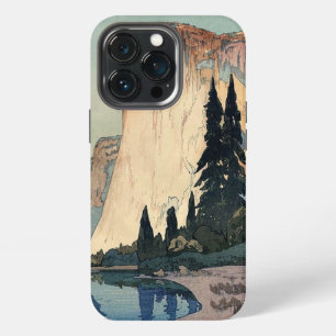 ビンテージ木版画アート エル・キャピタン ヨセミテ公園 iPhone 13 PROケース