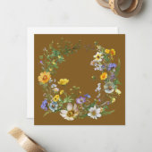 ビンテージ植物画ループリースペーパーカード ノートカード (正面/裏面インサイチュ)