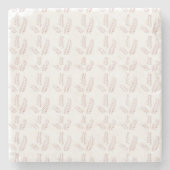 ビンテージ植物画 - エレガントな花の芸術 ストーンコースター (正面)