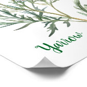 ビンテージ植物画 ヨモギ ポスター (角)