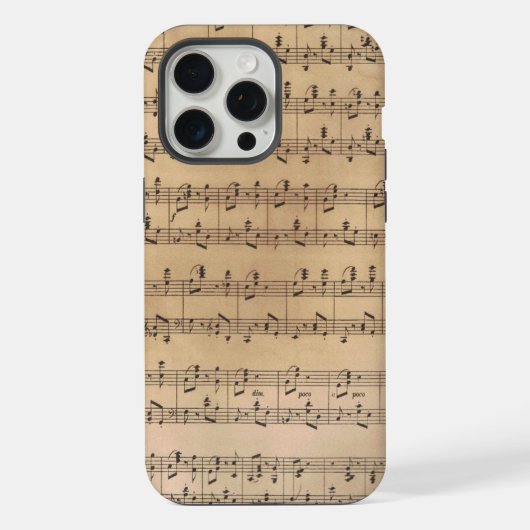 ビンテージ楽譜 iPhoneケース (裏面)