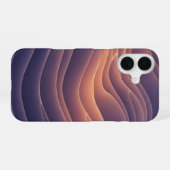 ビンテージ波状星雲 iPhone 16ケース (裏面横)