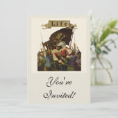 ビンテージ海賊の生活ワイエスイラスト 招待状 (スタンド正面)