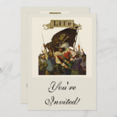 ビンテージ海賊の生活ワイエスイラスト 招待状 (正面/裏面)