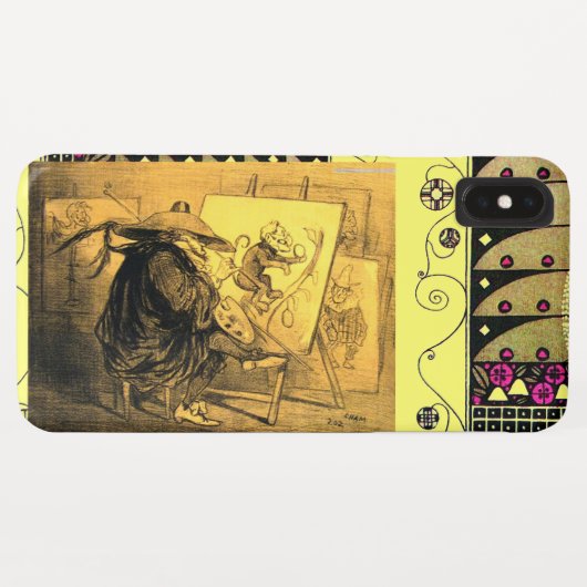 ビンテージ漫画家によるモンキーマンの描画 Case-Mate iPhoneケース (裏面(横))