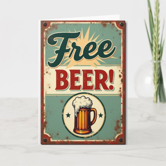 ビンテージ父の日ビールカード カード (正面)