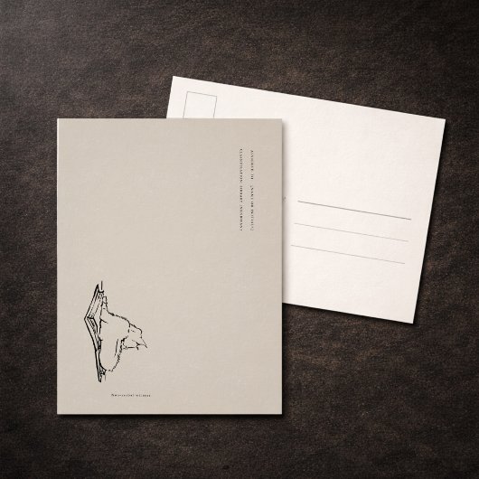 ビンテージ猫イラスト / ダークアカデミア ポストカード