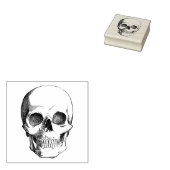 ビンテージ画像スカル付きゴム印 ラバースタンプ (押印)