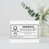 ビンテージ砒素毒ラベル ポストカード (スタンド正面)