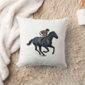 ビンテージ競馬騎手ベクター デザイン_1 クッション (ブランケット)