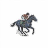ビンテージ競馬騎手ベクター デザイン_1 シール (正面)