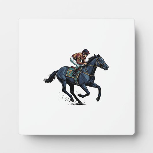 ビンテージ競馬騎手ベクター デザイン_1 フォトプラーク (正面)