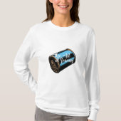 ビンテージ糸ボビンスプールのソーイングアート Tシャツ (正面)