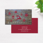 ビンテージ素朴クリスマスギフトカード証明書 (デスク)