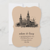 ビンテージ結婚式の招待状 (正面)