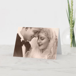 ビンテージ結婚式の新郎新婦 カード