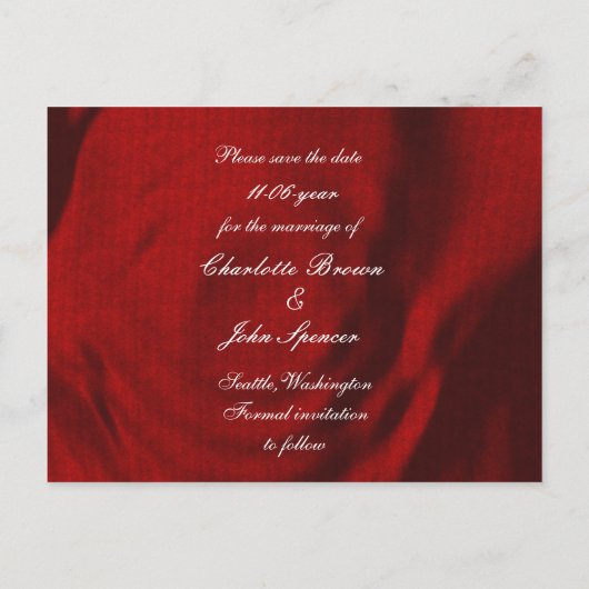 ビンテージ結婚式セーブ・ザ・デート案内 案内ポストカード (裏面)