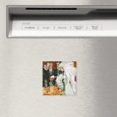 ビンテージ結婚式、新郎新婦 マグネット (インサイチュ (食洗機))