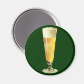 ビンテージ背の高い冷たいドラフトビール、アルコール飲料 マグネット (正面/裏面)