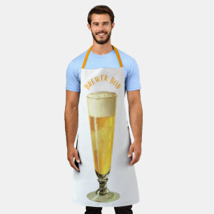 ビンテージ背の高い冷たいドラフトビール、ピルセンまたはラガー! エプロン