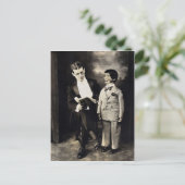 ビンテージ腹話術人形ポストカード ポストカード (スタンド正面)