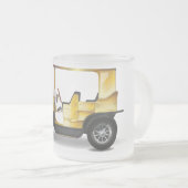 ビンテージ自動車 フロストグラスマグカップ (正面右)