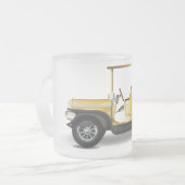 ビンテージ自動車 フロストグラスマグカップ (正面左)