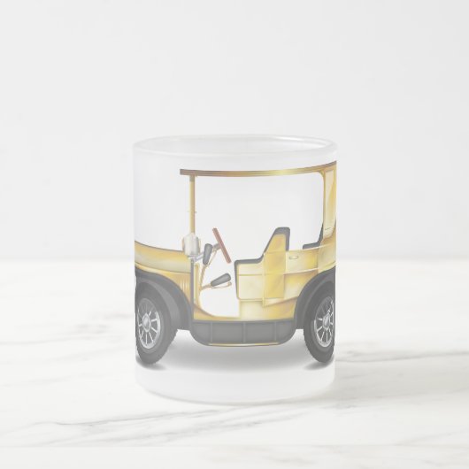 ビンテージ自動車 フロストグラスマグカップ (中央)