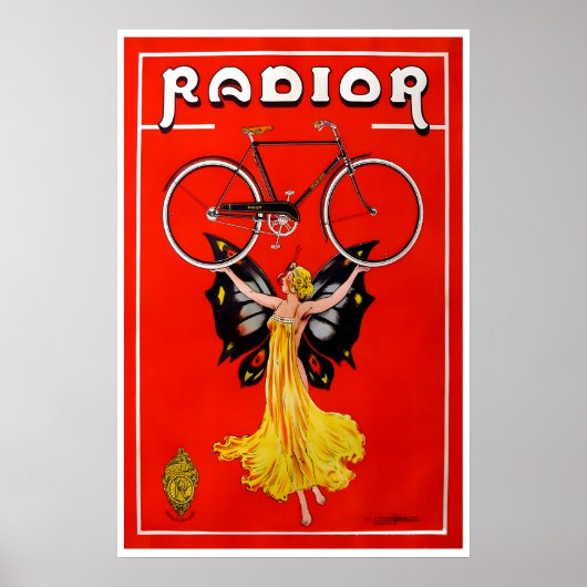 ビンテージ自転車ポスター サイクリングアート ポスター (正面)