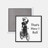 ビンテージ自転車乗り マグネット (正面/裏面)