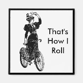 ビンテージ自転車乗り マグネット (正面)
