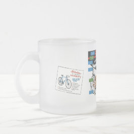 ビンテージ自転車広告 フロストグラスマグカップ