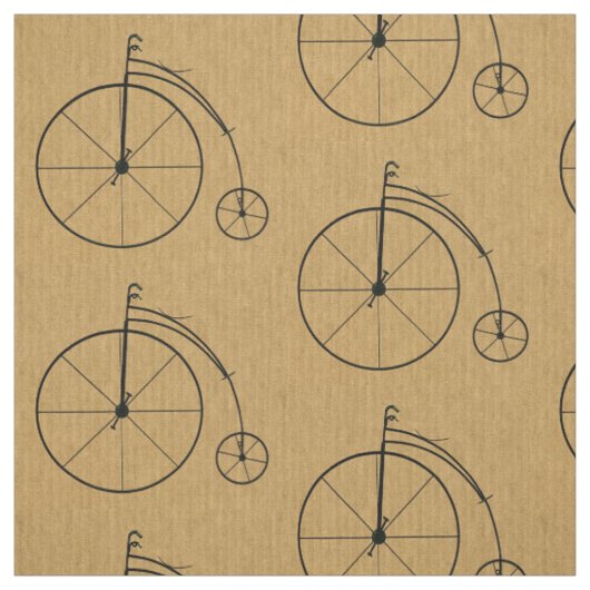 ビンテージ自転車柄 ファブリック (見本)