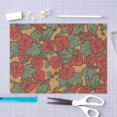 ビンテージ花の春と夏のパターン 薄葉紙 (クラフト)