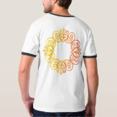 ビンテージ装飾フレーム 高級装飾ボーダー Tシャツ (裏面)