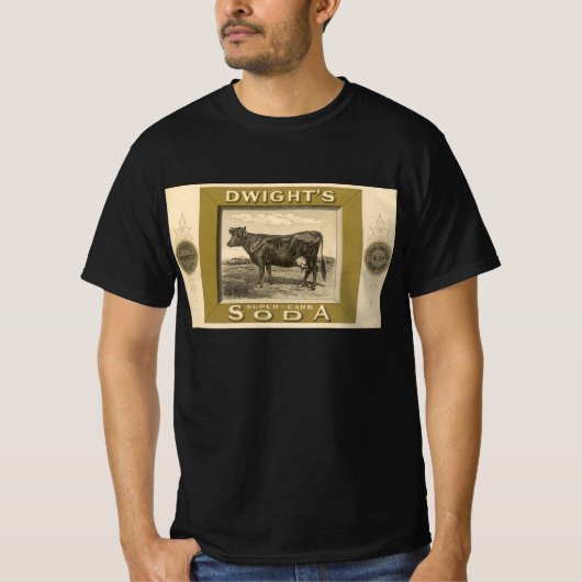 ビンテージ製品ラベル ドワイトの重曹入りソーダ Tシャツ (正面)