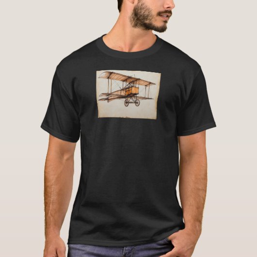 ビンテージ複葉機 Tシャツ (正面)